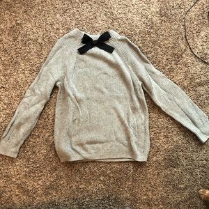 JCrew ribbed sweater with bow